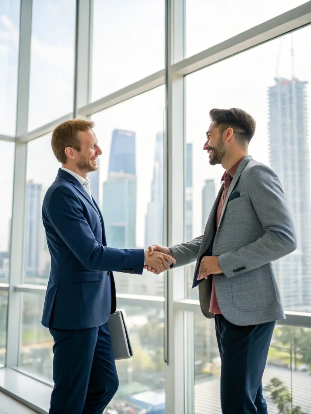 A handshake between two business professionals, symbolizing Sezzle's focus on building strong, reliable partnerships with both businesses and major brands.